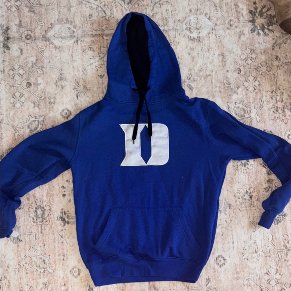 Colosseum Blue and White Sweatshirt Duke Logo
